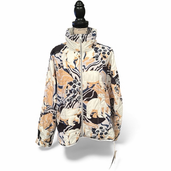 NWT FP Movement Pippa Polar Bear Printed Packable Puffer Jacket | Medium - Picture 2 of 11